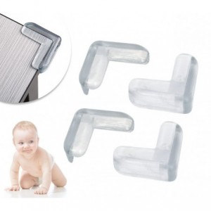 256527 Protections d'angles / cornières 12 pièces en plastique transparent 