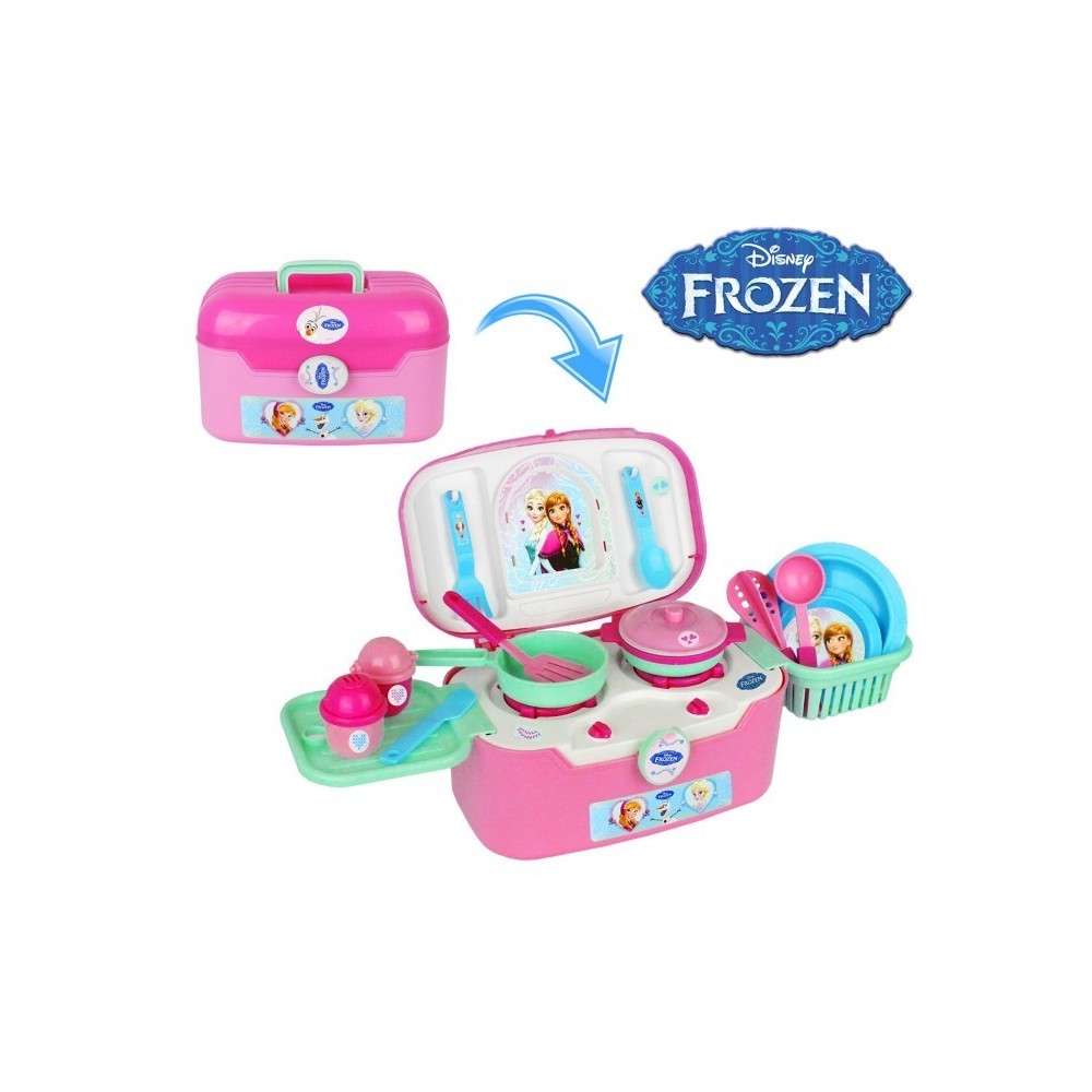 087039 Coffret cuisine pliable 2 en 1 La Reine des Neiges avec 18 accessoires  