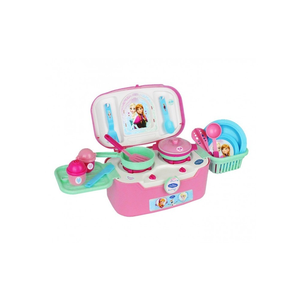 087039 Coffret cuisine pliable 2 en 1 La Reine des Neiges avec 18 accessoires  