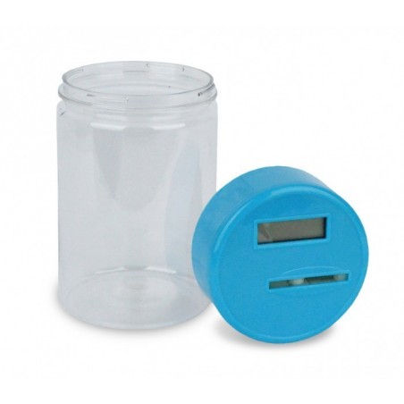 54672 tirelire compteur avec écran LCD en plastique transparent 3 couleurs