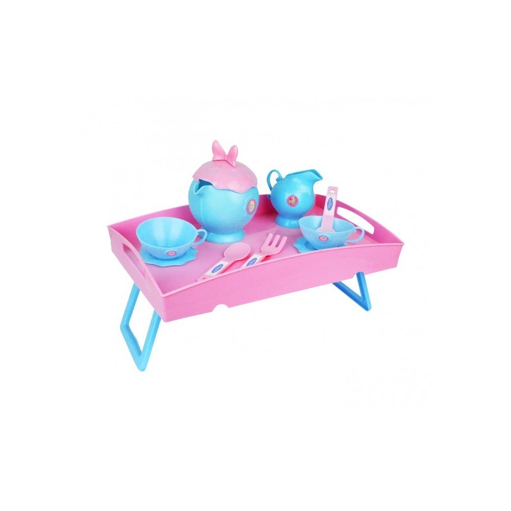 087107 Service de thé La Reine Des Neige 2 en 1 avec panier et plateau amovible