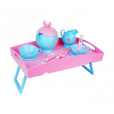 087107 Service de thé La Reine Des Neige 2 en 1 avec panier et plateau amovible