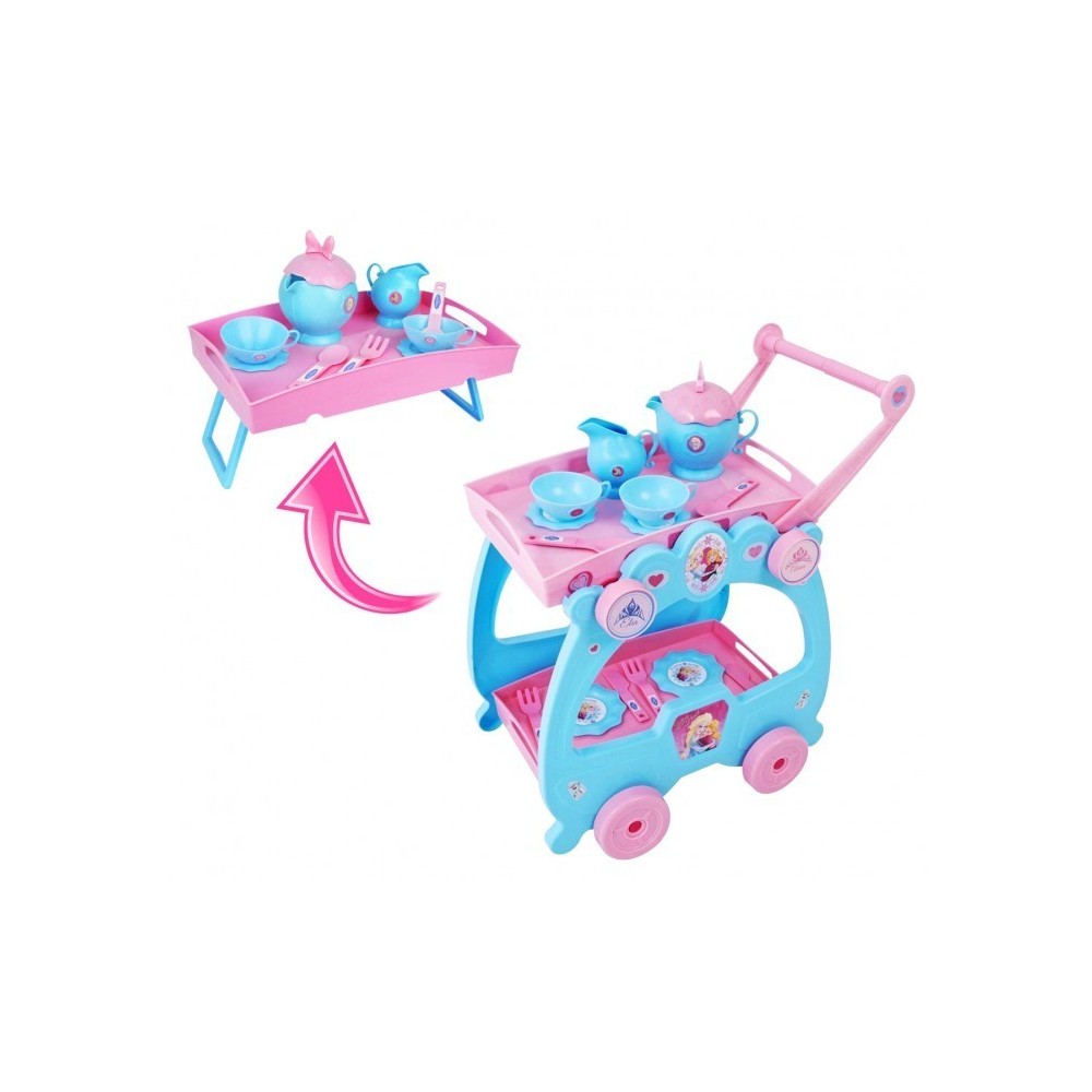 087107 Service de thé La Reine Des Neige 2 en 1 avec panier et plateau amovible