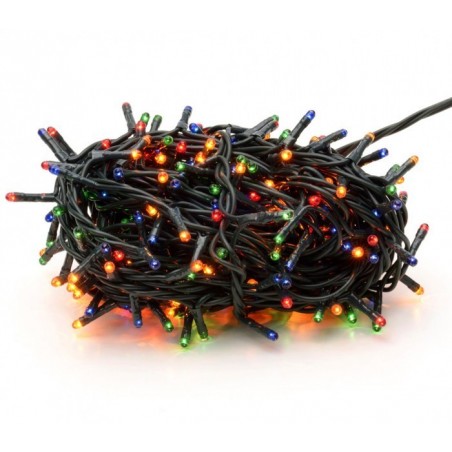 Lumières de Noël MULTICOLORES 300 ampoules avec 8 effets et câble vert