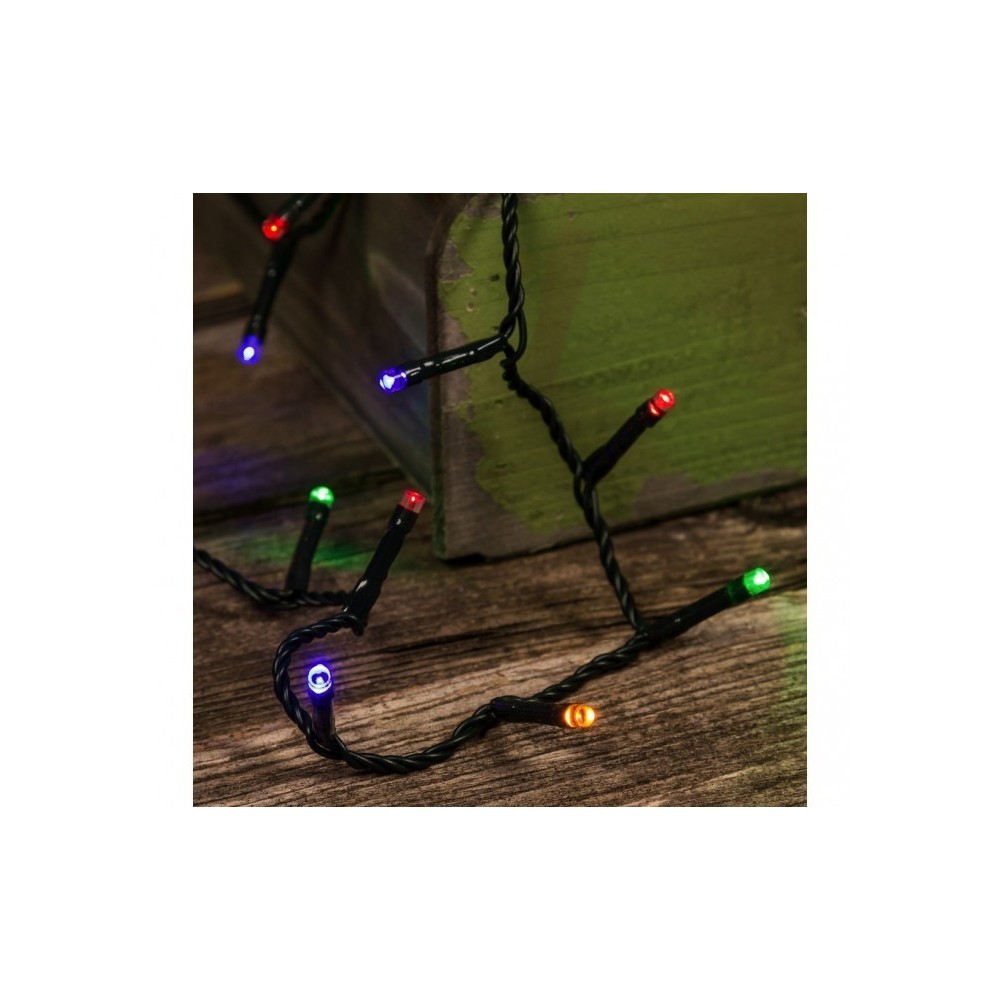 Lumières de Noël MULTICOLORES 300 ampoules avec 8 effets et câble vert