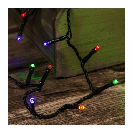 Lumières de Noël MULTICOLORES 300 ampoules avec 8 effets et câble vert
