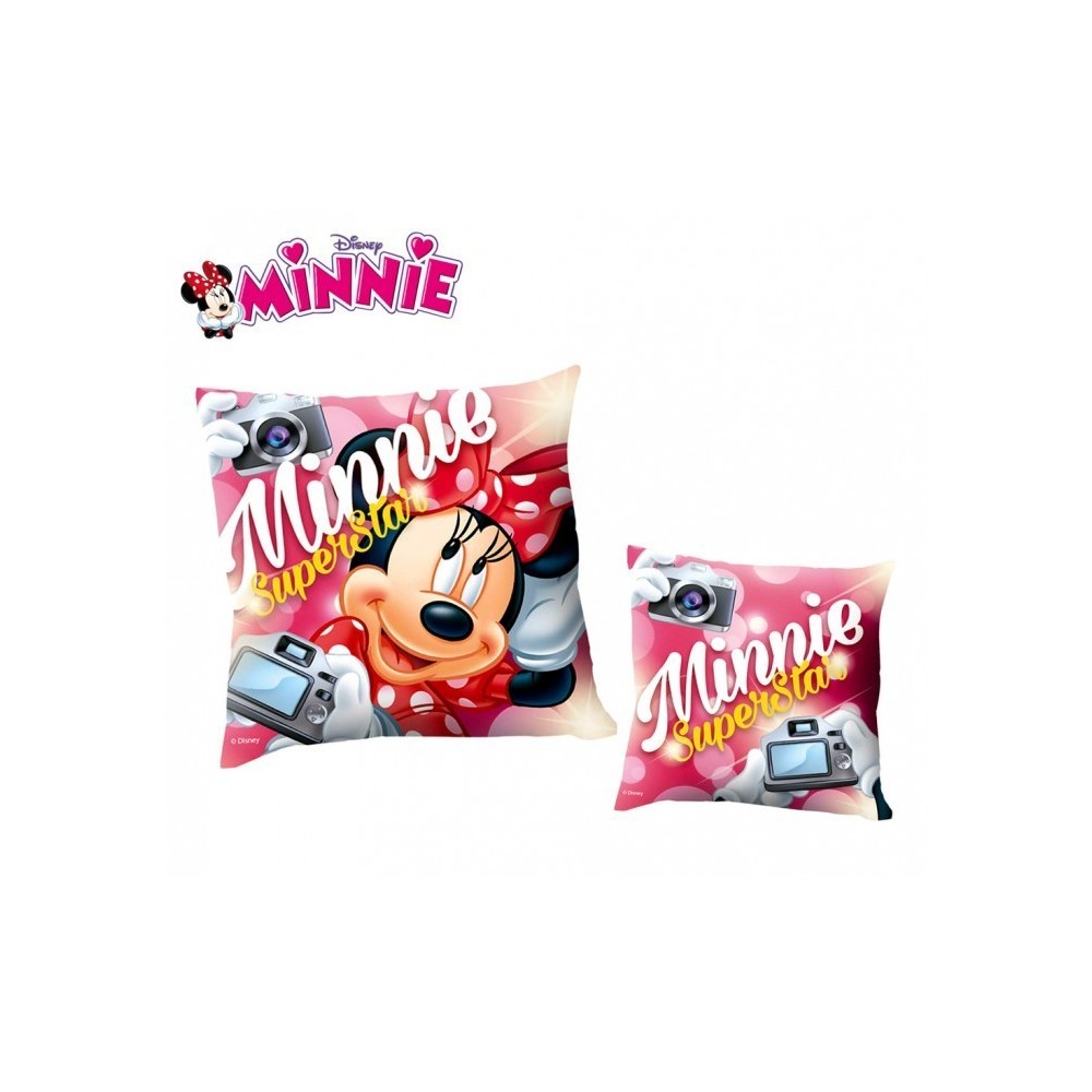 WD17414 Coussin carré MINNIE SUPERSTAR 40 x 40 cm doux