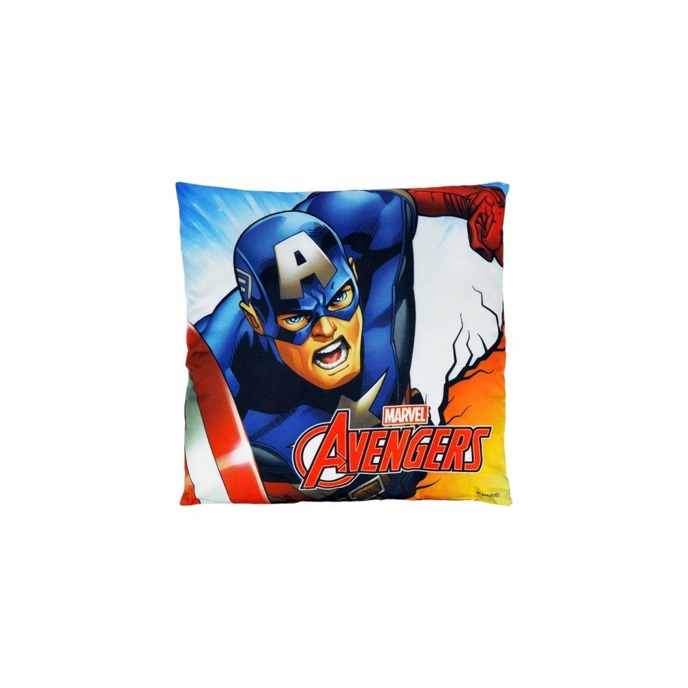 MV92345 Coussin décoratif carré 40x40 cm IRON MAN et CAPTAIN AMERICA Marvel