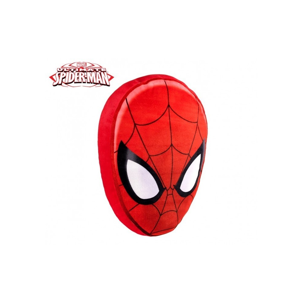 826124 Oreiller 3D super doux Masque de SPIDERMAN 35 x 26 cm