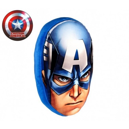 826759 Oreiller 3D super doux Visage de CAPTAIN AMERICA 40 x 30 cm 826759 Oreiller 3D super doux Visage de CAPTAIN AMERICA 40 x 30 cm