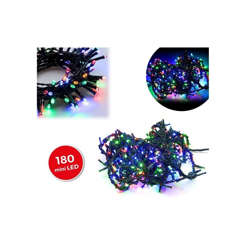 499111 Mini-lumières de Noël multicolores 180 LED 8 jeux de lumières 9,16 m