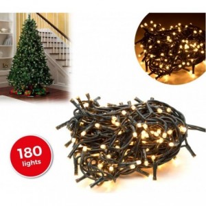 013485 Mini-lumières de Noël 180 ampoules blanches 8 jeux de lumières 9,16 m