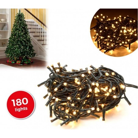 013485 Mini-lumières de Noël 180 ampoules blanches 8 jeux de lumières 9,16 m