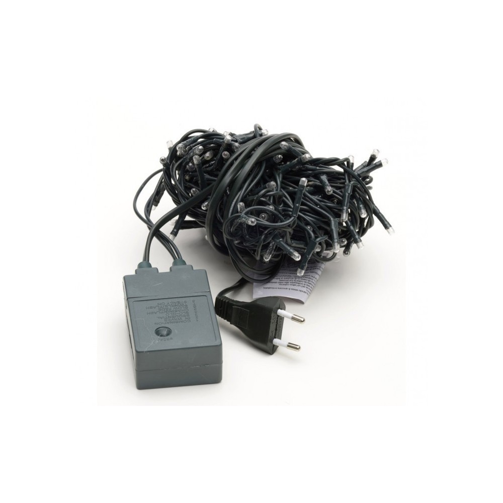 013485 Mini-lumières de Noël 180 ampoules blanches 8 jeux de lumières 9,16 m