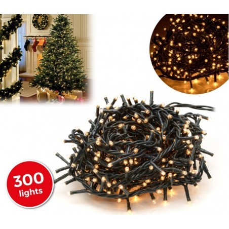 013584 Mini-lumières de Noël 300 ampoules blanches 8 jeux de lumières 13,49 m