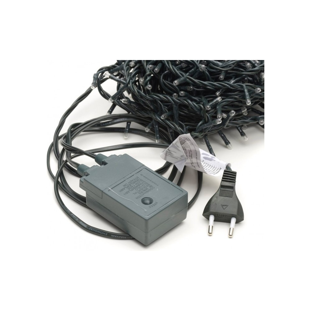 013584 Mini-lumières de Noël 300 ampoules blanches 8 jeux de lumières 13,49 m