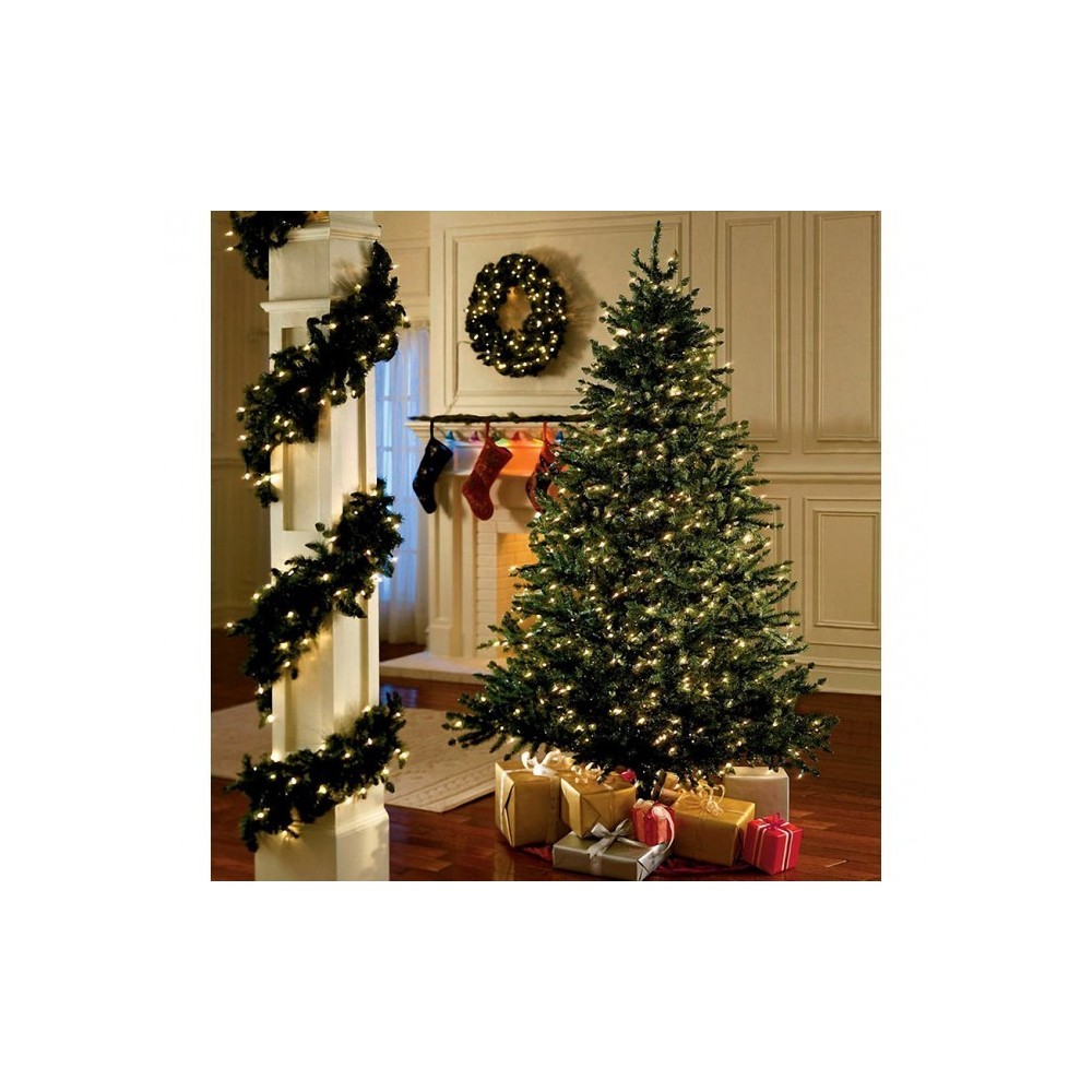 013584 Mini-lumières de Noël 300 ampoules blanches 8 jeux de lumières 13,49 m