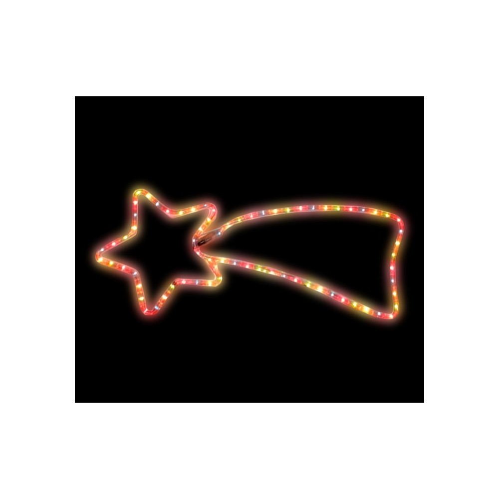 757235 Etoile filante de Noël lumières MULTICOLORES cadre en métal 130 X 60 cm