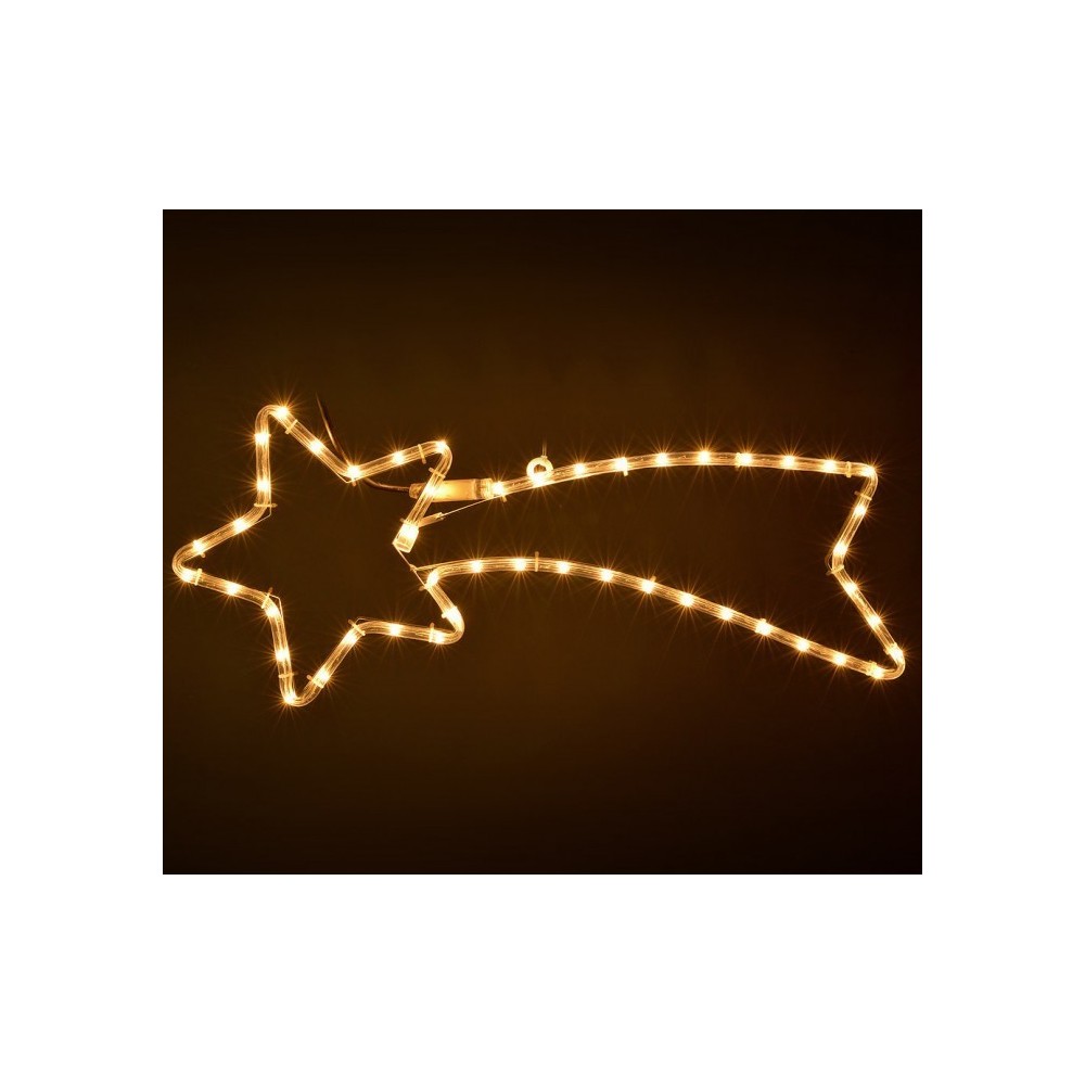 757228 Etoile filante de Noël lumière chaude cadre en métal 130 X 60 cm