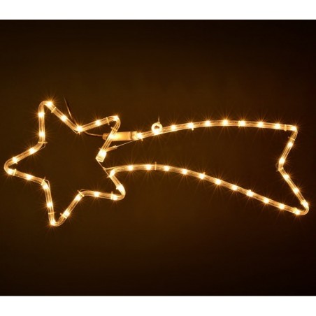 757228 Etoile filante de Noël lumière chaude cadre en métal 130 X 60 cm