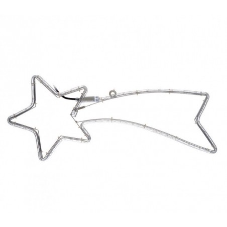 757228 Etoile filante de Noël lumière chaude cadre en métal 130 X 60 cm