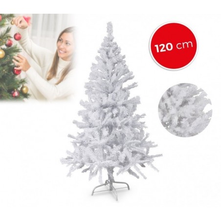 294129 Sapin de Noël artificiel NOEL BLANC haut de 120 cm Blanc 120 branches