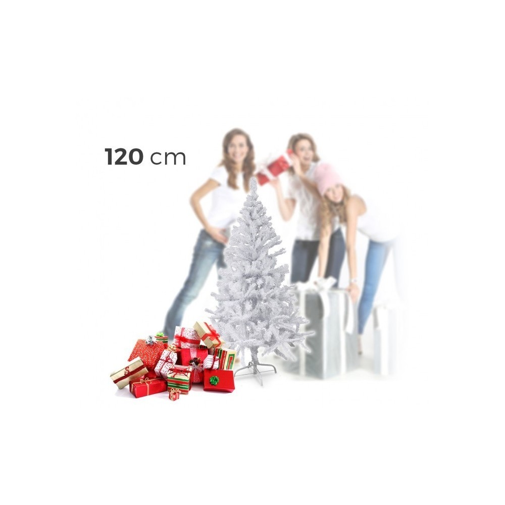 294129 Sapin de Noël artificiel NOEL BLANC haut de 120 cm Blanc 120 branches