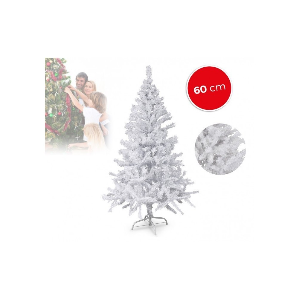 294235 Sapin de Noël artificiel NOEL BLANC haut de 60 cm Blanc 60 branches