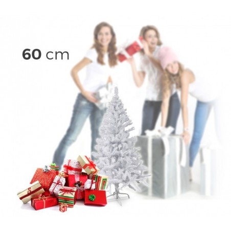 294235 Sapin de Noël artificiel NOEL BLANC haut de 60 cm Blanc 60 branches