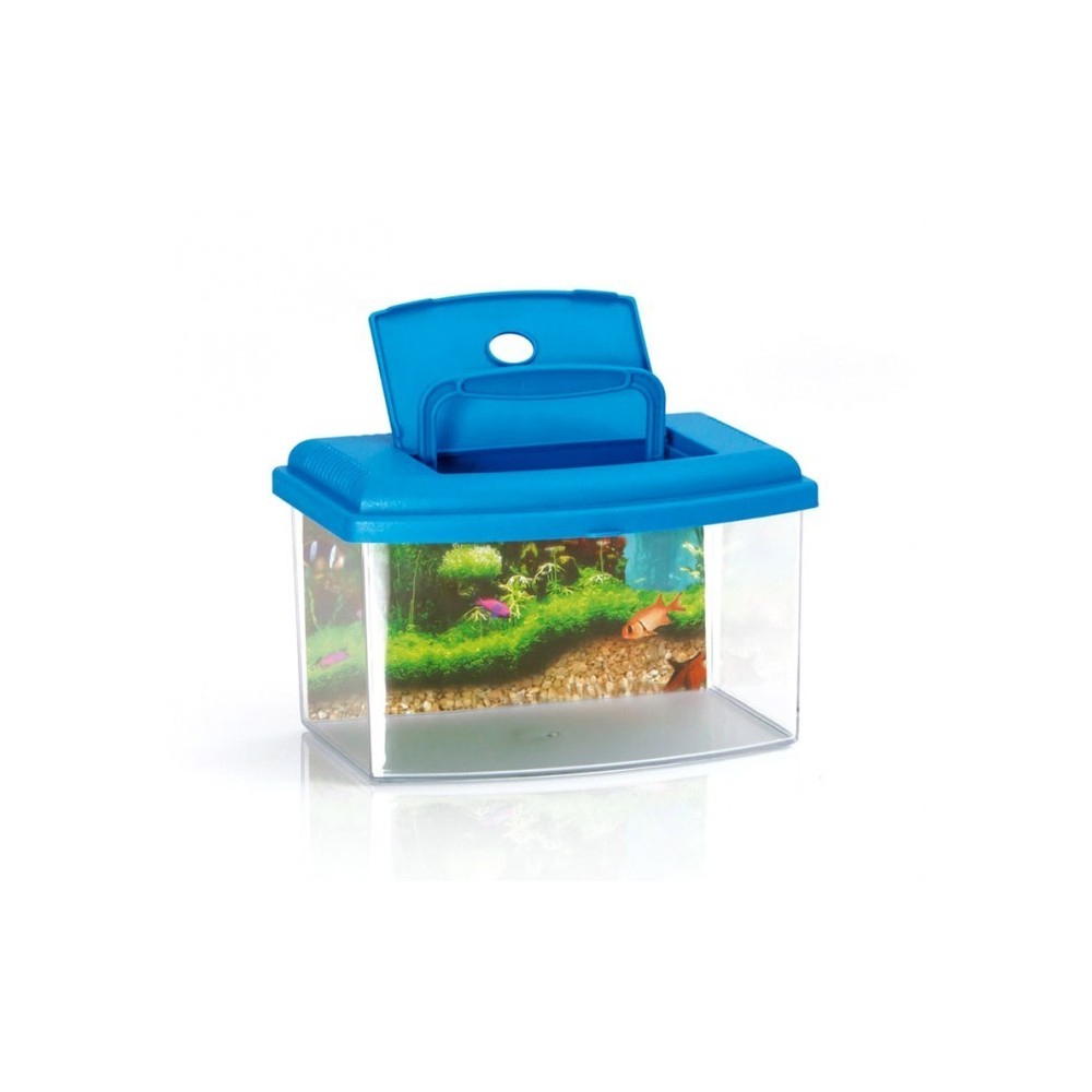 10635 Aquarium rectangulaire en plastique rigide 3 L avec couvercle 22x16x14 cm