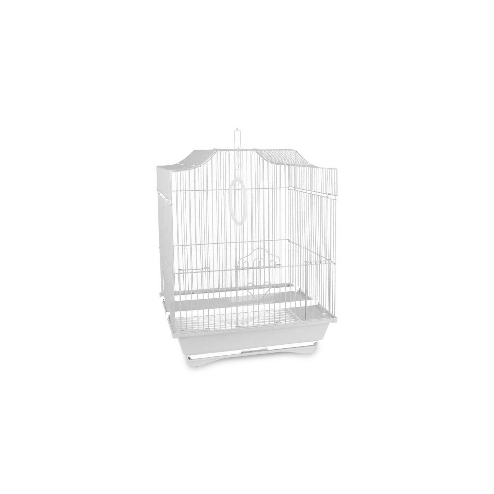 Cage à oiseaux de petite taille 43,5x28,5x22 cm 2 mangeoires 