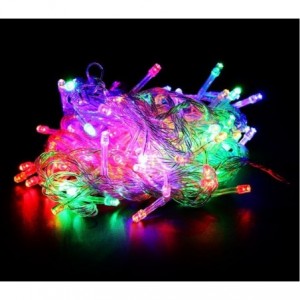 499678 Guirlande MULTICOLORES 240 LED 8 jeux de lumière câble transparent 11,56m 2