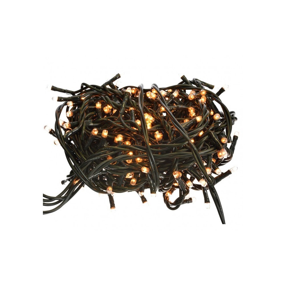 013539 Guirlande Noël 240 ampoules BLANCHES 8 jeux de lumières fil vert 11,56 m