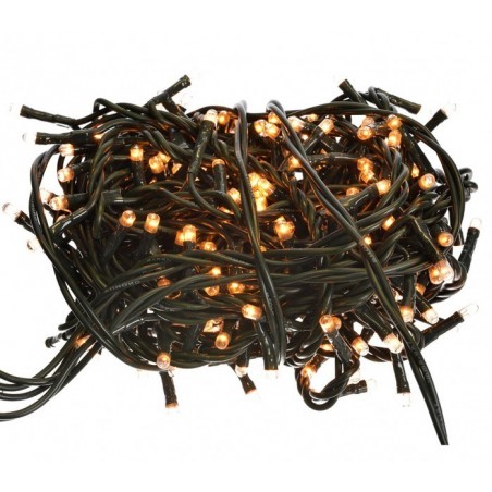 013539 Guirlande Noël 240 ampoules BLANCHES 8 jeux de lumières fil vert 11,56 m