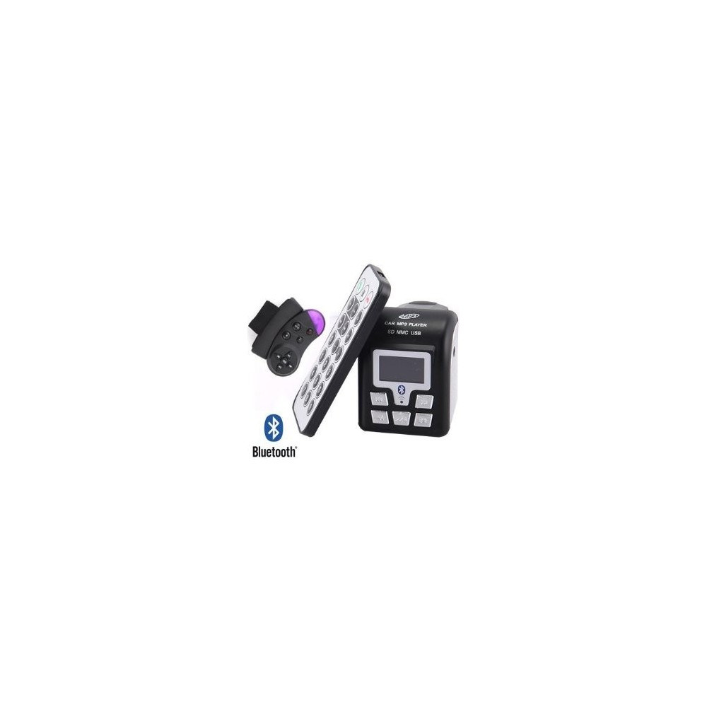 Transmetteur FM bluetooth usb micro sd haut-parleur mp3 - avec commande au volant 