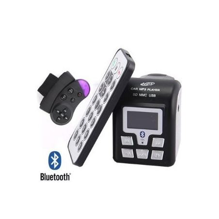 Transmetteur FM bluetooth usb micro sd haut-parleur mp3 - avec commande au volant 