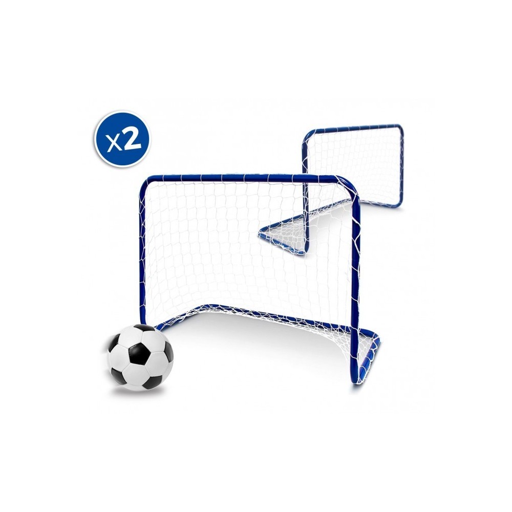 42319 Set de deux cages de but de football de jardin de 56x78x45 cm pour enfants