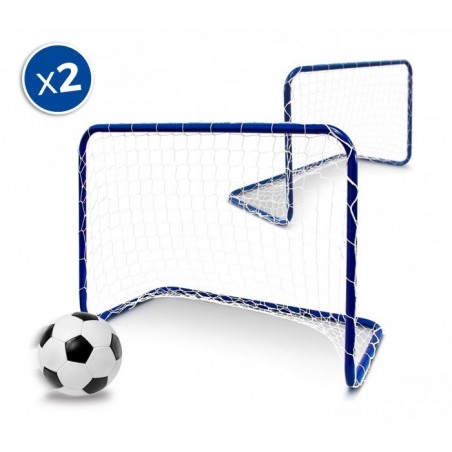 42319 Set de deux cages de but de football de jardin de 56x78x45 cm pour enfants