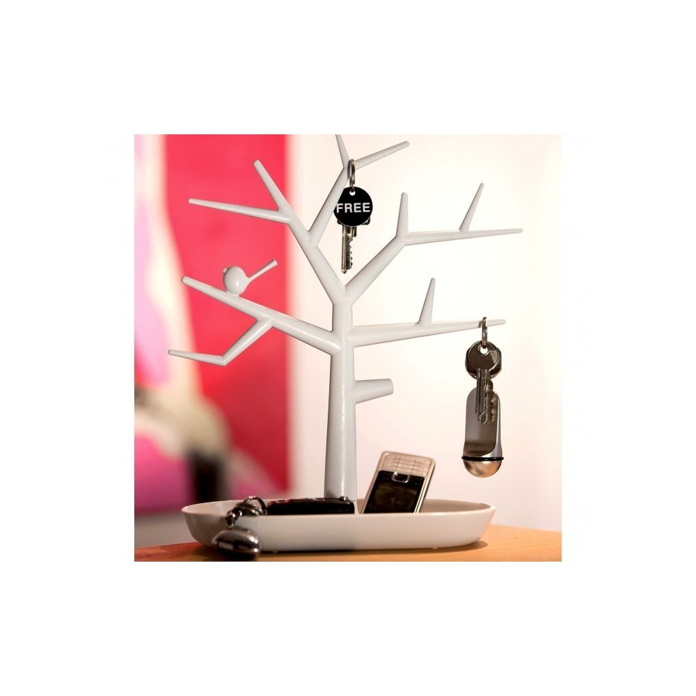 136198 Arbre à bijoux 29x24x12cm avec vide poche pour bijoux et boucle d'oreille