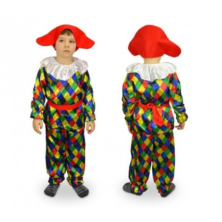 537349 Costume de Carnaval déguisement d’Arlequin enfant de 3 à 12 ans