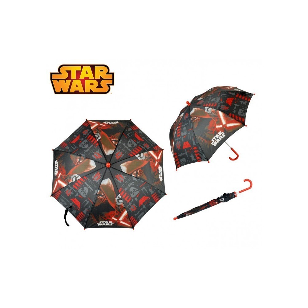 SWE7005 Parapluie pour enfant STAR WARS rouge et noir 57 cm