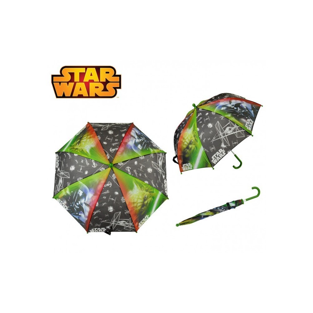 SW92214 Parapluie pour enfant STAR WARS vert et noir 57 cm