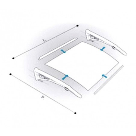 076214 Auvent d'extérieur en polycarbonate 90 x 150 cm toit modulaire