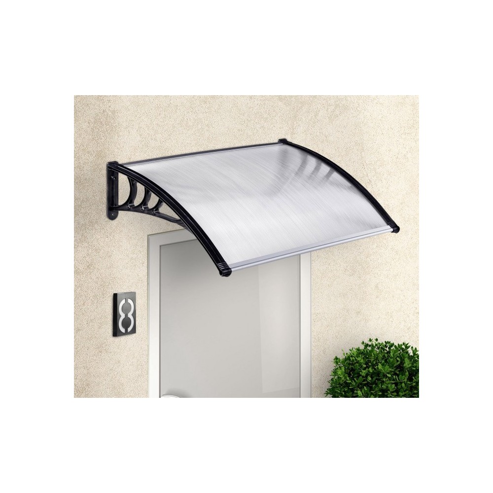 809904 Auvent d'extérieur en polycarbonate 80 x 120 cm toit modulaire