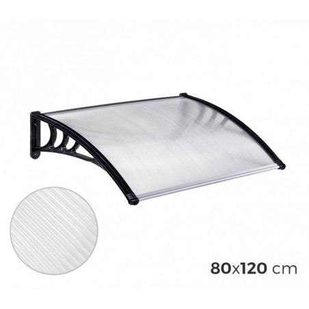 809904 Auvent d'extérieur en polycarbonate 80 x 120 cm toit modulaire