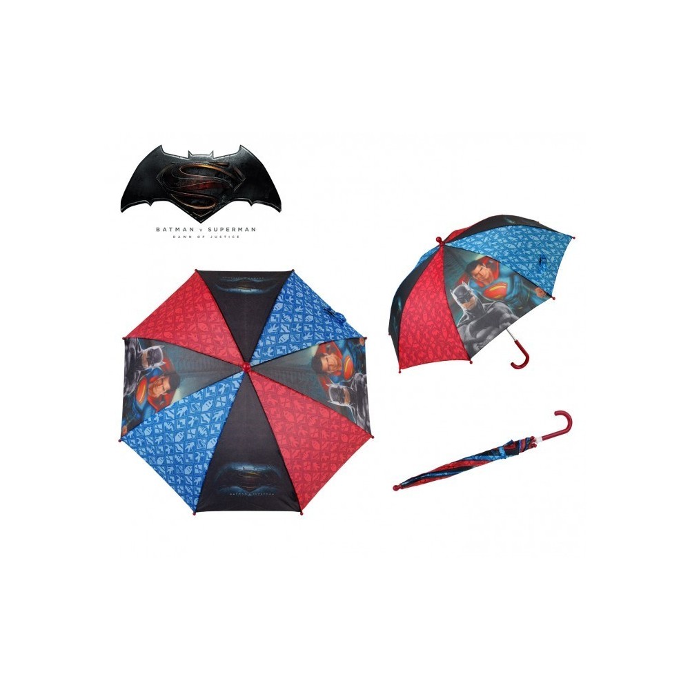 WA16028 Parapluie pour enfant BATMAN VS SUPERMAN avec logos 57 cm