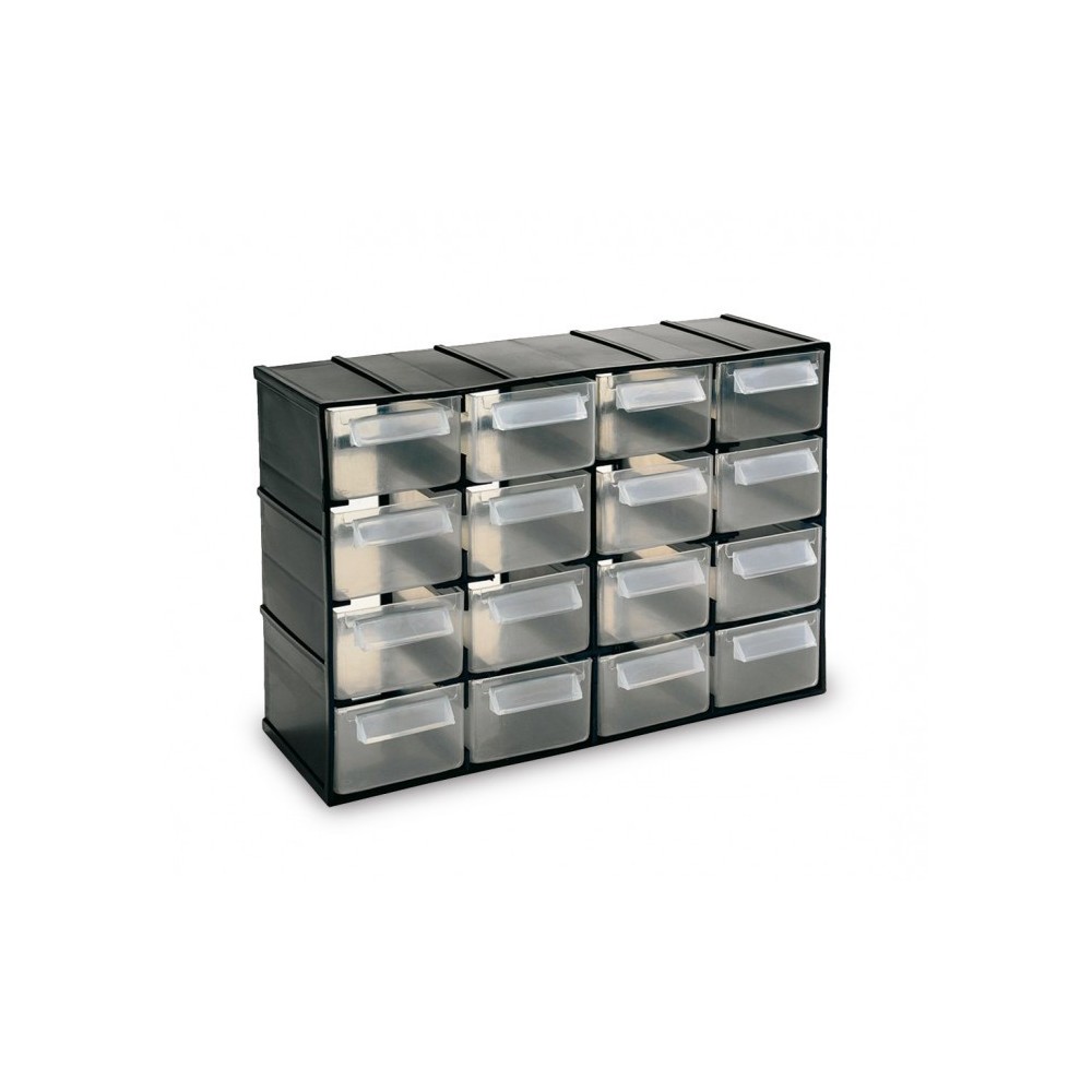 182475 Tiroir BOX SIMPLY en plastique rigide range quicaillerie 16 tiroirs