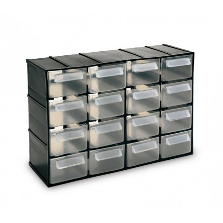 182475 Tiroir BOX SIMPLY en plastique rigide range quicaillerie 16 tiroirs
