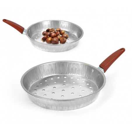 001362 Poêle à châtaignes / marrons 1 manche en aluminium NAPOLEON diamètre 26cm