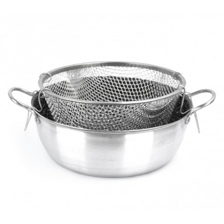 001393 Casserole friteuse 24 cm en aluminium NAPOLEON anti-adhésive avec panier